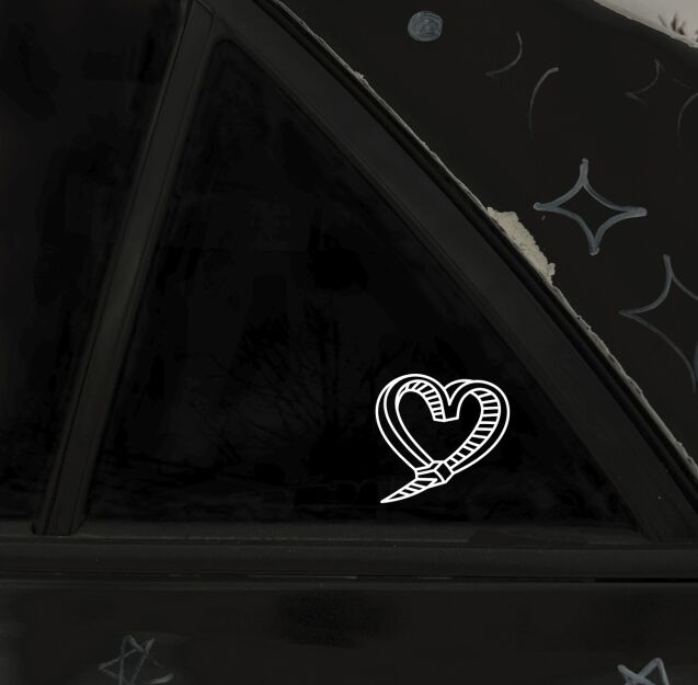 Naklejka- Tie wrap heart