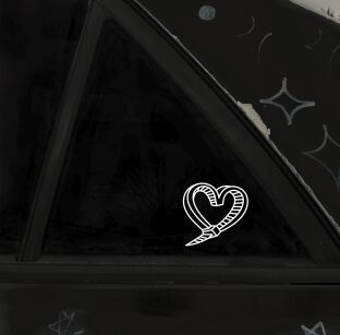 Naklejka- Tie wrap heart