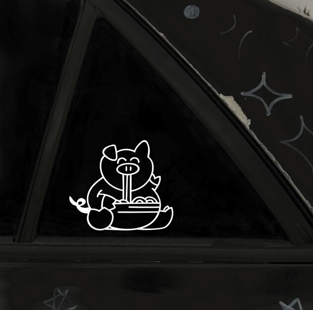 Naklejka- Ramenowa świnia