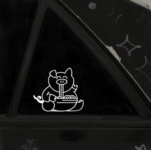 Naklejka- Ramenowa świnia