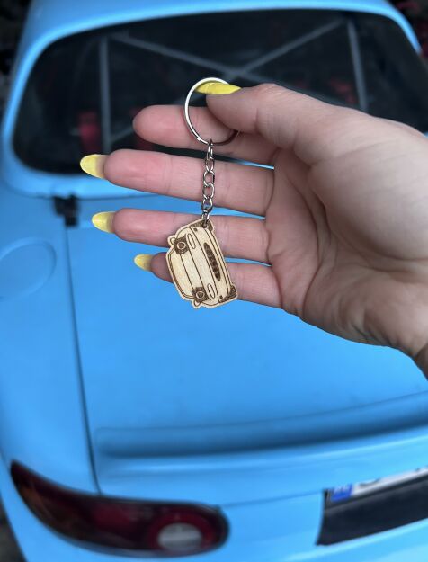 Breloczek drewniany- Miata love